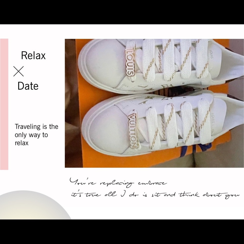 Time Out sneaker-supple calf leather with a debossed,metallic Monogram pattern.